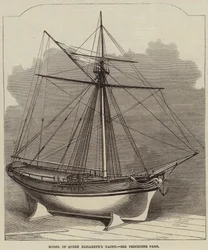 Modell der Yacht von Königin Elizabeth